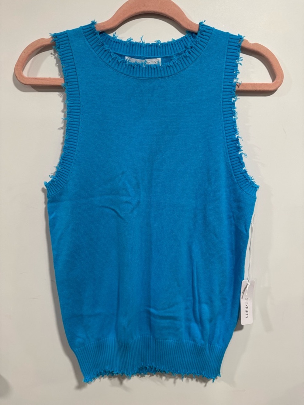 Six/Fifty Blue Knit Sweater Tank | NWT | Sleeveless Top | Size S